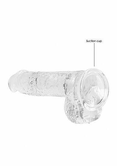 SHOTS AMERICA Realrock Crystal Clear Dildo with Balls 6 inches at $13.99