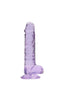 SHOTS AMERICA Real Cock 7 inches Realistic Dildo with Balls Purple at $14.99