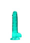 SHOTS AMERICA Realrock 7 inches Realistic Dildo with Balls Turquoise Green at $18.99