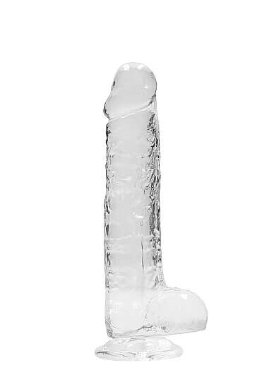 SHOTS AMERICA Realrock Crystal Clear Dildo with Balls 8 inches at $21.99
