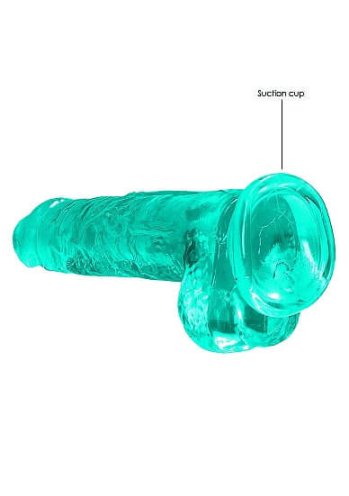 SHOTS AMERICA Realrock 8 inches Realistic Dildo with Balls Turquoise Green at $23.99