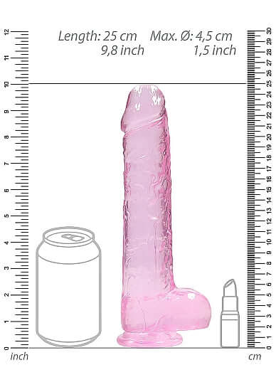 SHOTS AMERICA Real Cock 9 inches Realistic Dildo with Balls Pink at $24.99