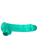 SHOTS AMERICA Realrock Dildo with Balls 9 inches Turquoise Green at $27.99
