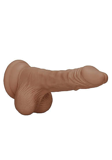 SHOTS AMERICA Realrock 7 inches Dong Tan Skin Tone with Testicles at $21.99