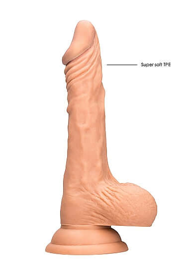 SHOTS AMERICA Realrock 9 inches Dong Flesh Light Skin Tone with Testicles at $34.99