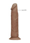 Realrock 7-inch dong in medium skin tone, featuring lifelike textures and crafted from super soft TPE material.