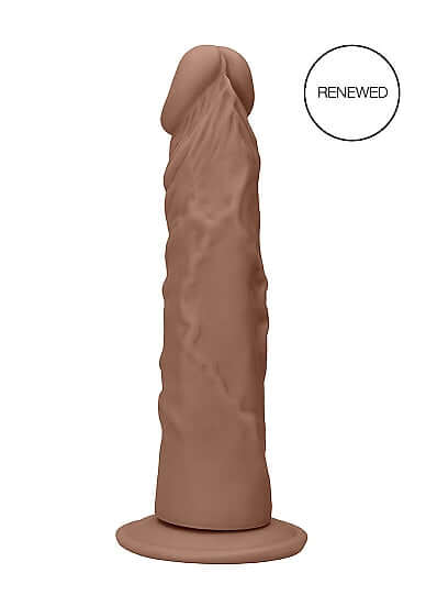 Realrock 7 inches Dong Tan Medium Skin Tone, realistic design, no testicles, phthalate-free material, renewed quality.