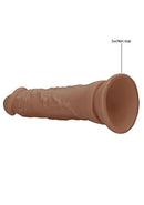RealRock 9-Inch Medium Skin Tone Dildo with Suction Cup - Lifelike Texture and Pronounced Details for Ultimate Pleasure