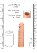 SHOTS AMERICA Realrock Penis Sleeve 7 inches Flesh Light Skin Tone at $11.99