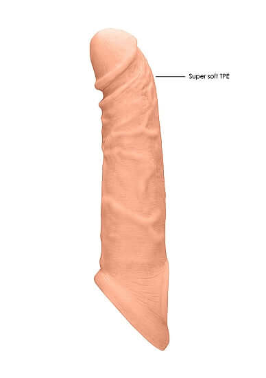 SHOTS AMERICA Realrock Penis Sleeve 8 inches Flesh Light Skin Tone at $14.99