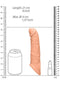 SHOTS AMERICA Realrock Penis Sleeve 8 inches Flesh Light Skin Tone at $14.99