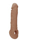 Realrock Penis Sleeve 8 inches - Tan Medium Skin Tone