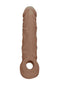 Realrock Penis Sleeve 8 inches - Tan Medium Skin Tone