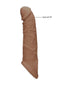 Realrock Penis Sleeve 8 inches - Tan Medium Skin Tone