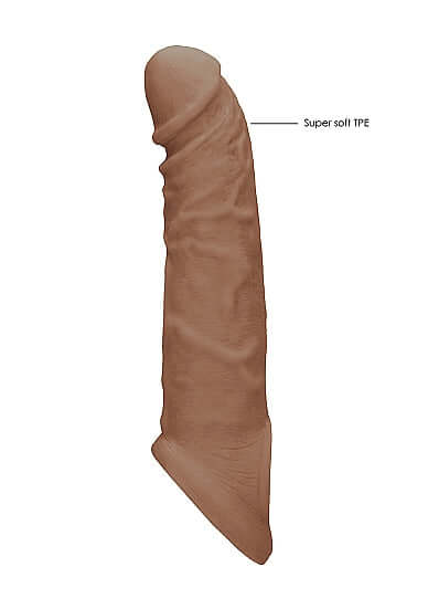 Realrock Penis Sleeve 8 inches - Tan Medium Skin Tone