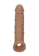 Realrock Penis Sleeve 8 inches - Tan Medium Skin Tone