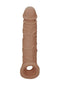 Realrock Penis Sleeve 8 inches - Tan Medium Skin Tone