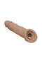 Realrock Penis Sleeve 8 inches - Tan Medium Skin Tone