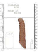 Realrock Penis Sleeve 8 inches - Tan Medium Skin Tone