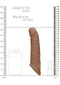 Realrock Penis Sleeve 8 inches - Tan Medium Skin Tone