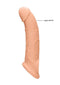 SHOTS AMERICA Realrock Penis Sleeve 9 inches Flesh Light Skin Tone at $19.99