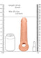 SHOTS AMERICA Realrock Penis Sleeve 9 inches Flesh Light Skin Tone at $19.99