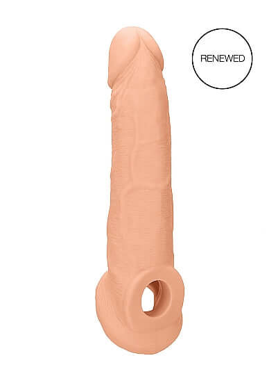 SHOTS AMERICA Realrock Penis Sleeve 9 inches Flesh Light Skin Tone at $19.99
