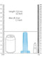 Realrock Non-Realistic Blue Dildo 5.3 inches with Suction Cup and size comparison to can and lipstick