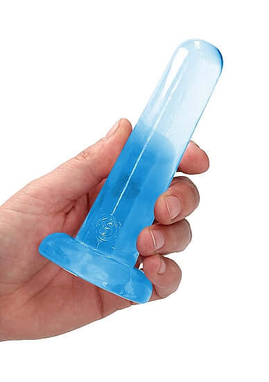 SHOTS AMERICA Realrock Non-Realistic Dildo with Suction Cup 5.3 inches Blue at $13.99