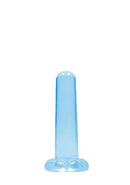 Realrock Non-Realistic Blue Dildo with Suction Cup, 5.3 inches, suitable for anal and vaginal use, by Shots Toys America