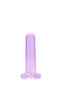 Realrock Crystal Clear 5.3-inch purple dildo for anal and vaginal pleasure from Shots Toys America
