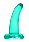 SHOTS AMERICA Realrock Non-Realistic Dildo with Suction Cup 4.5 inches Turquoise Green at $10.99