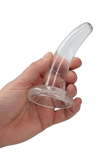 SHOTS AMERICA Realrock Non-Realistic Dildo with Suction Cup 4.5 inches Transparent Clear at $10.99