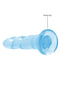 SHOTS AMERICA Non-Realistic Dildo with Suction Cup 7 inches Blue Clear at $18.99