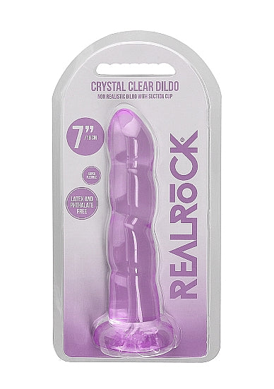 SHOTS AMERICA Non-Realistic Dildo with Suction Cup 7 inches Purple Clear at $18.99