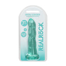 Realrock Non-Realistic 7 inches Turquoise Dildo with Suction Cup in Packaging