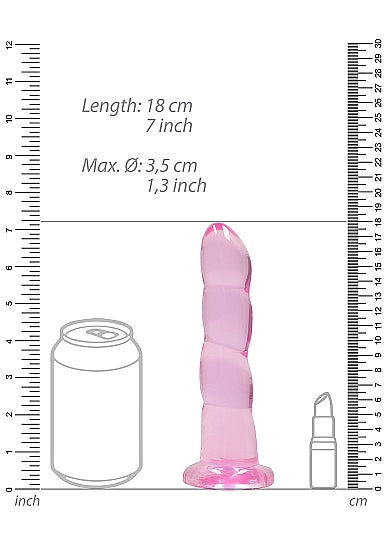 Non-Realistic Dildo with Suction Cup 7 inches Pink