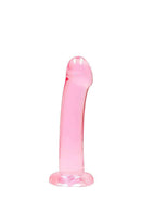 Realrock 7-inch pink non-realistic dildo with suction cup from Shots Toys America.