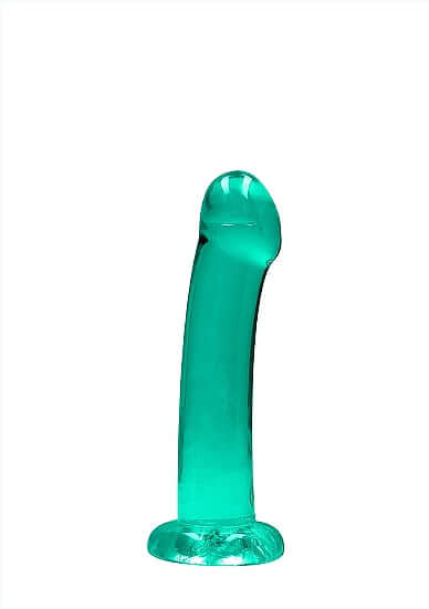 Realrock turquoise green non-realistic dildo with suction cup, 7 inches