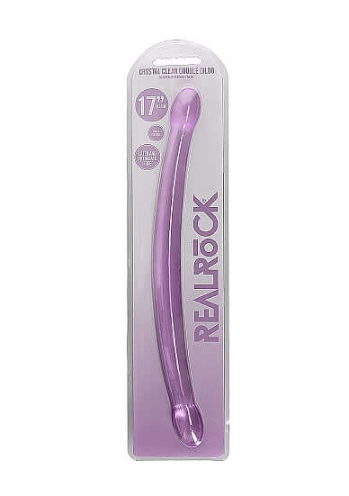 SHOTS AMERICA Realrock Non-Realistic Double Dong 17 inches in total length Purple at $27.99
