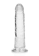 Realrock Slim 7-inch Transparent Clear Dildo for Anal and Vaginal Pleasure with Lifelike Design