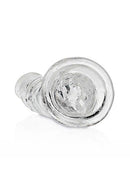 Realrock Slim Dildo 7 inches Transparent Clear - Crystal Clear Pleasure, elegant design for both vaginal and anal use.