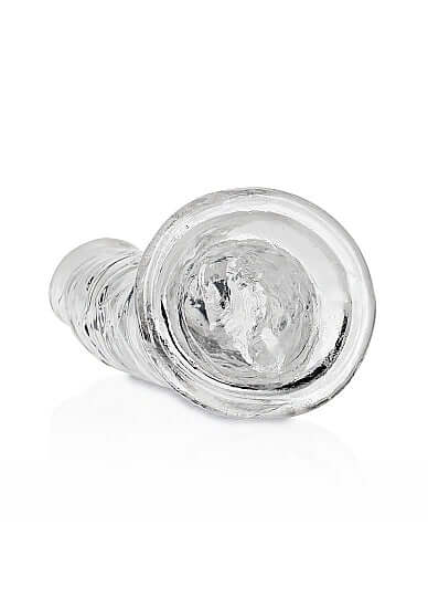 Realrock Slim Dildo 7 inches Transparent Clear - Crystal Clear Pleasure, elegant design for both vaginal and anal use.