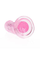 Realrock Crystal Clear 6-Inch Dildo in pink, offering versatile pleasure for both anal and vaginal use.