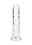 RealRock Straight Realistic 6" Transparent Clear Dildo from Shots Toys – Crystal Clear Design for Intimate Pleasure