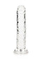 Experience Crystal Clear Ecstasy with RealRock Straight Realistic 6" Dildo in Transparent Clear