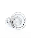 Transparent 6" RealRock Straight Realistic Dildo by Shots Toys, showcasing clear and elegant design for ultimate pleasure.