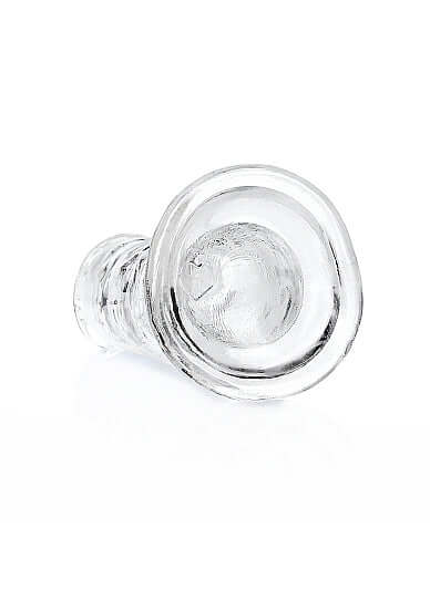 Transparent 6" RealRock Straight Realistic Dildo by Shots Toys, showcasing clear and elegant design for ultimate pleasure.