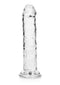 Experience Crystal Clear Ecstasy with RealRock Straight Realistic 6" Dildo in Transparent Clear