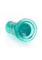 Realrock Straight Realistic 7 inches Turquoise Dildo by Shots, designed for anal and vaginal stimulation.